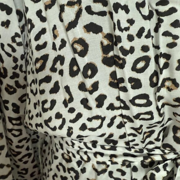 Cosabella Allora Printed Kimono Cheetah Robe Black and White Size Small - Picture 3 of 8